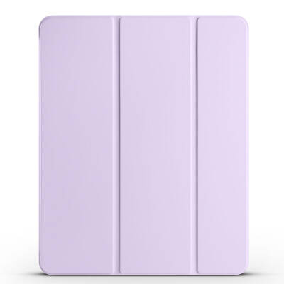 Apple iPad Pro 13 2024 Zore Smart Cover Kalem Bölmeli Standlı 1-1 Kılıf Lila