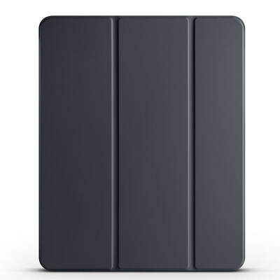 Apple iPad Pro 13 2024 Zore Smart Cover Kalem Bölmeli Standlı 1-1 Kılıf Siyah