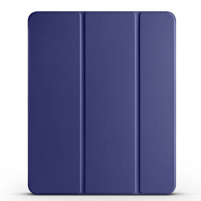Apple iPad Pro 13 2024 Zore Smart Cover Kalem Bölmeli Standlı 1-1 Kılıf Lacivert