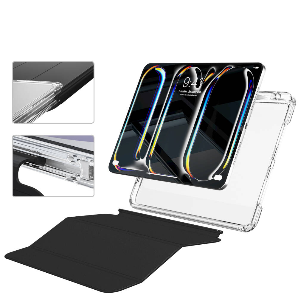 Apple iPad Pro 13 2025 M5 Case Magnetic Detachable Airbag Zore Sliding Tablet Case - 9
