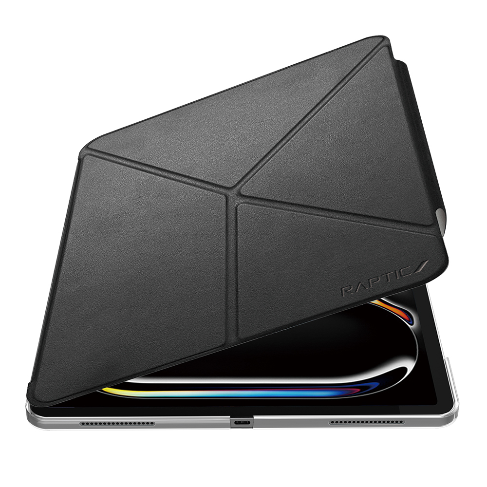 Apple iPad Pro 13 2025 M5 Raptic Clear Folio Airbag Transparent Cover Foldable Stand Case - 4