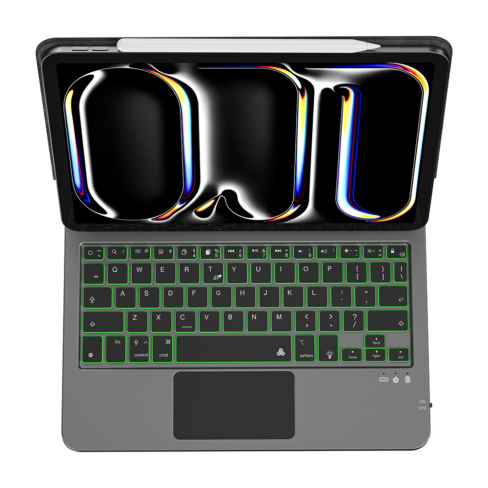 Apple iPad Pro 13 2025 M5 Wiwu MK-003 Stand Case with Hidden Pen Compartment and Keyboard - 3