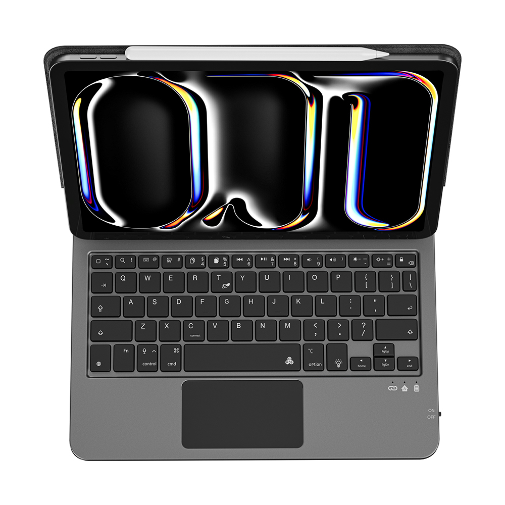 Apple iPad Pro 13 2025 M5 Wiwu MK-003 Stand Case with Hidden Pen Compartment and Keyboard - 4