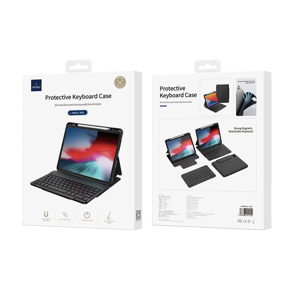 Apple iPad Pro 13 2025 M5 Wiwu Protective Gizli Kalem Bölmeli Klavyeli Kılıf - 11
