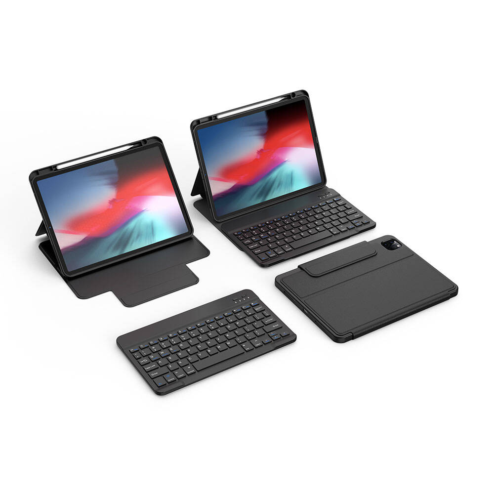 Apple iPad Pro 13 2025 M5 Wiwu Protective Gizli Kalem Bölmeli Klavyeli Kılıf - 10