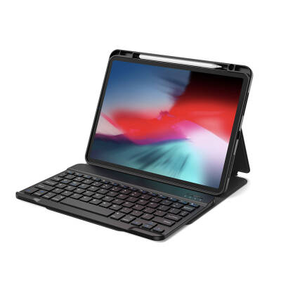Apple iPad Pro 13 2025 M5 Wiwu Protective Gizli Kalem Bölmeli Klavyeli Kılıf Siyah