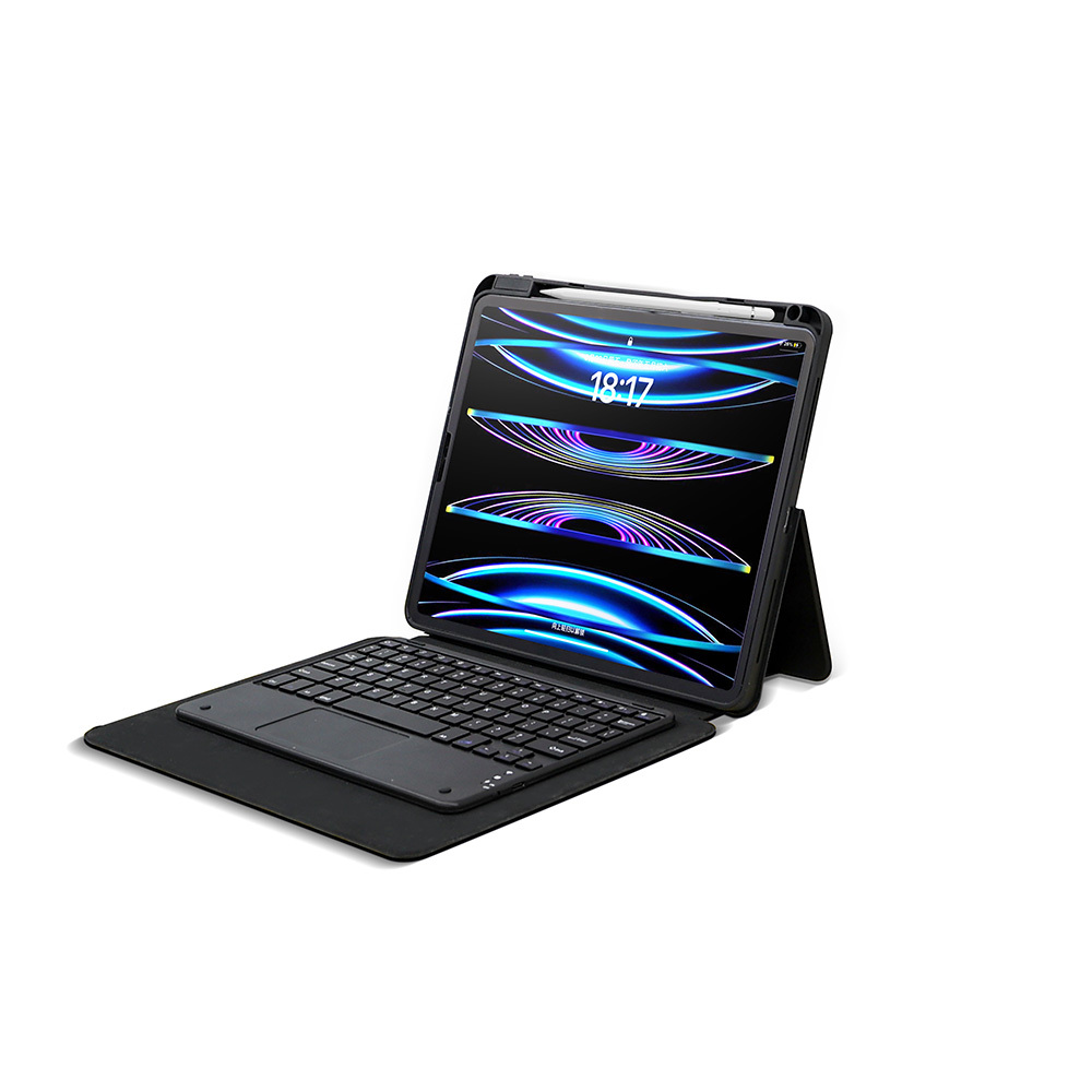 Apple iPad Pro 13 2025 M5 Zore Border Keyboard Bluetooh Bağlantılı Standlı Klavyeli Tablet Kılıfı - 5