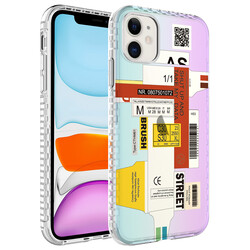 Apple iPhone 11 Case Airbag Edge Colorful Patterned Silicone Zore Elegans Cover NO2