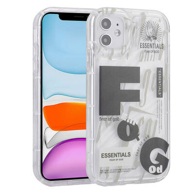 Apple iPhone 11 Case Camera Protected Colorful Airbag Framed Zore Perla Cover Silver