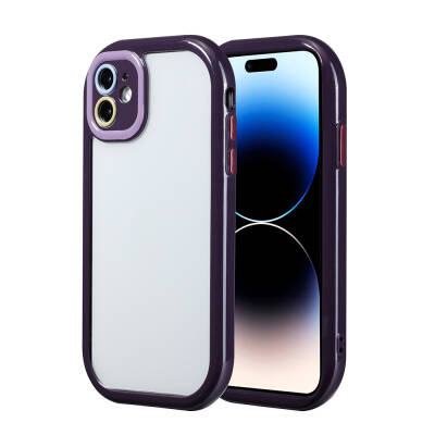 Apple iPhone 11 Case Camera Protected Colorful Edge Frame Design Zore Vitamin Cover Derin Mor