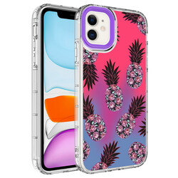 Apple iPhone 11 Case Camera Protected Colorful Patterned Hard Silicone Zore Korn Cover NO6