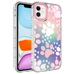 Apple iPhone 11 Case Camera Protected Colorful Patterned Hard Silicone Zore Korn Cover NO7