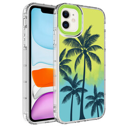 Apple iPhone 11 Case Camera Protected Colorful Patterned Hard Silicone Zore Korn Cover NO8