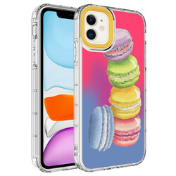 Apple iPhone 11 Case Camera Protected Colorful Patterned Hard Silicone Zore Korn Cover NO12
