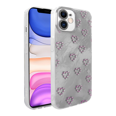 Apple iPhone 11 Case Camera Protection Figured Zore Ponti Silicone Cover White