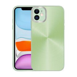 Apple iPhone 11 Case Camera Protector Hard Zore Desa Cover Açık Yeşil