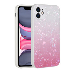 Apple iPhone 11 Case Color Transition Marble Pattern Hard Silicone Zore Granite Cover NO1