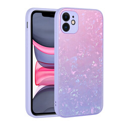 Apple iPhone 11 Case Color Transition Marble Pattern Hard Silicone Zore Granite Cover NO2