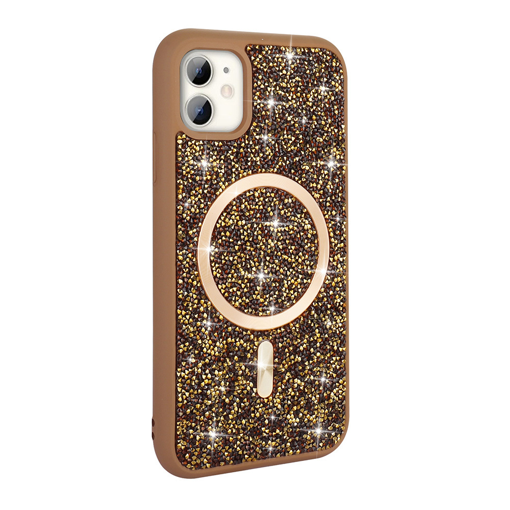 Apple iPhone 11 Case Diamond Design Magsafe charging Zor Mosaic Silicone Cover - 2