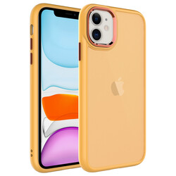 Apple iPhone 11 Case Frosted Hard PC Zore May Cover Orange