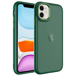 Apple iPhone 11 Case Frosted Hard PC Zore May Cover Dark Green