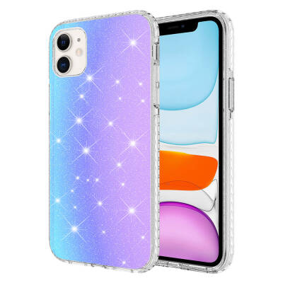 Apple iPhone 11 Case Glossy Color Transition Zore Velle Cover White