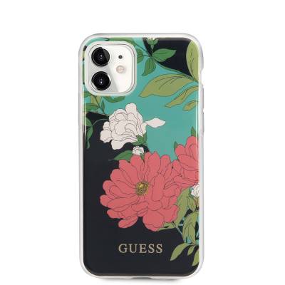 Apple iPhone 11 Case GUESS Floral Design Cover Black