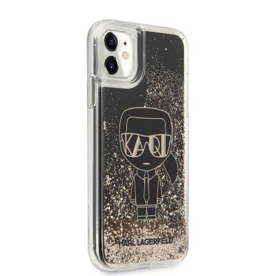 Apple iPhone 11 Case Karl Lagerfeld Liquid Glitter Gatsby Cover Black