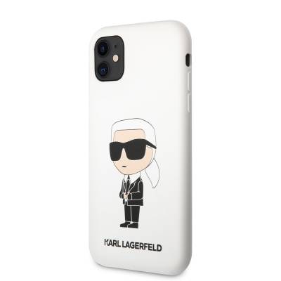 Apple iPhone 11 Case Karl Lagerfeld Silicone Karl Design Cover White