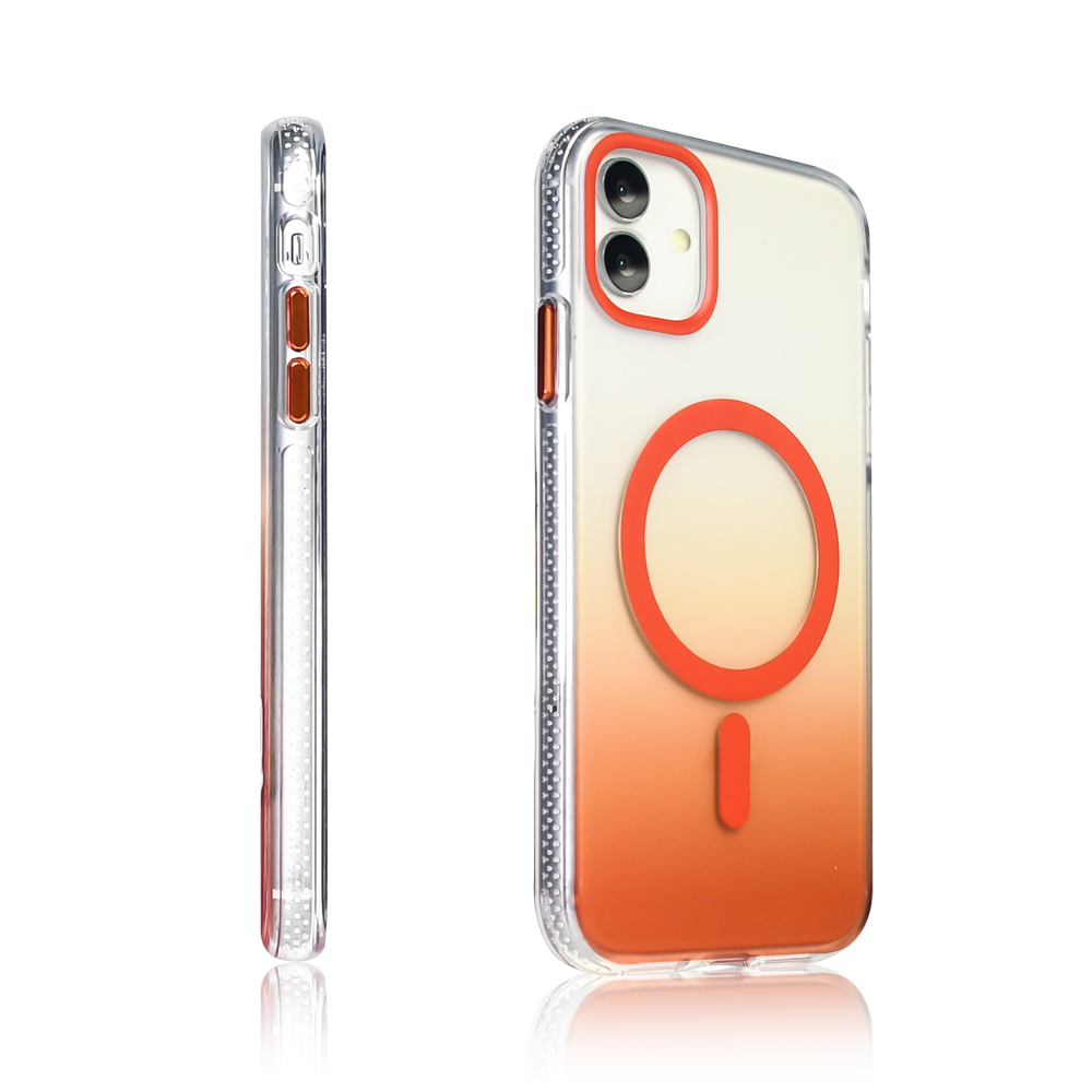 Apple iPhone 11 Case M-safe Charging Feature Transparent Color Transition Zore Toros Cover - 22