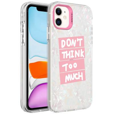 Apple iPhone 11 Case Marble Pattern Zore Marbello Cover Pink