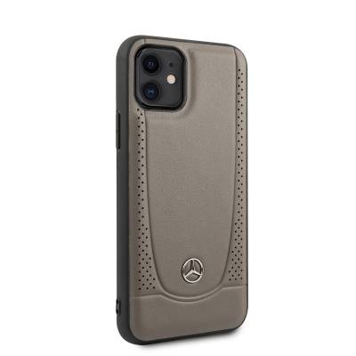 Apple iPhone 11 Case Mercedes Benz Urban Hard Leather Design Cover Brown