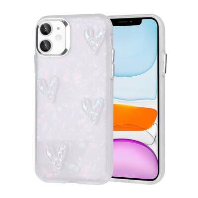 Apple iPhone 11 Case Relief Figured Shiny Zore Eralli Silicone Cover Kalp