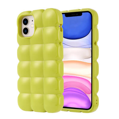 Apple iPhone 11 Case Shiny Flexible Silicone Zore Dom Dom Cover Green