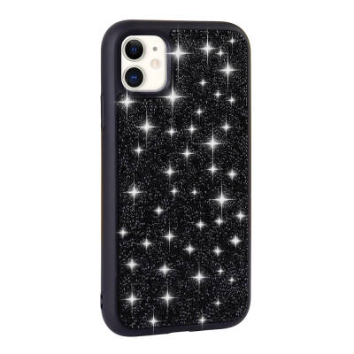 Apple iPhone 11 Case Shiny Stone Design Zore Diamond Cover Black