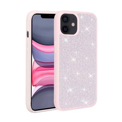 Apple iPhone 11 Case Shiny Stone Design Zore Stone Cover Pink