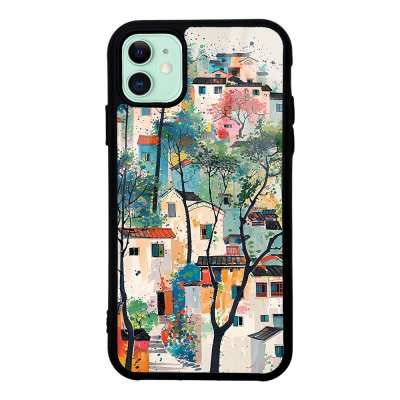 Apple iPhone 11 Case with Camera Protector, Patterned Zore Lusi Cover Evler