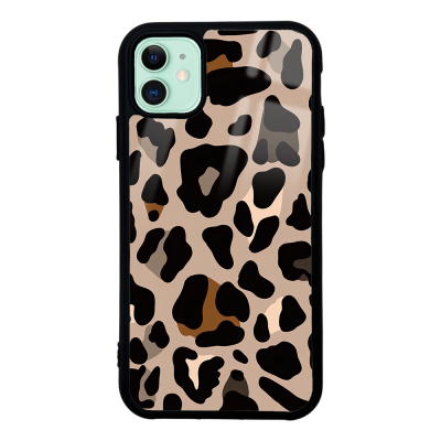 Apple iPhone 11 Case with Camera Protector, Patterned Zore Lusi Cover Leopar