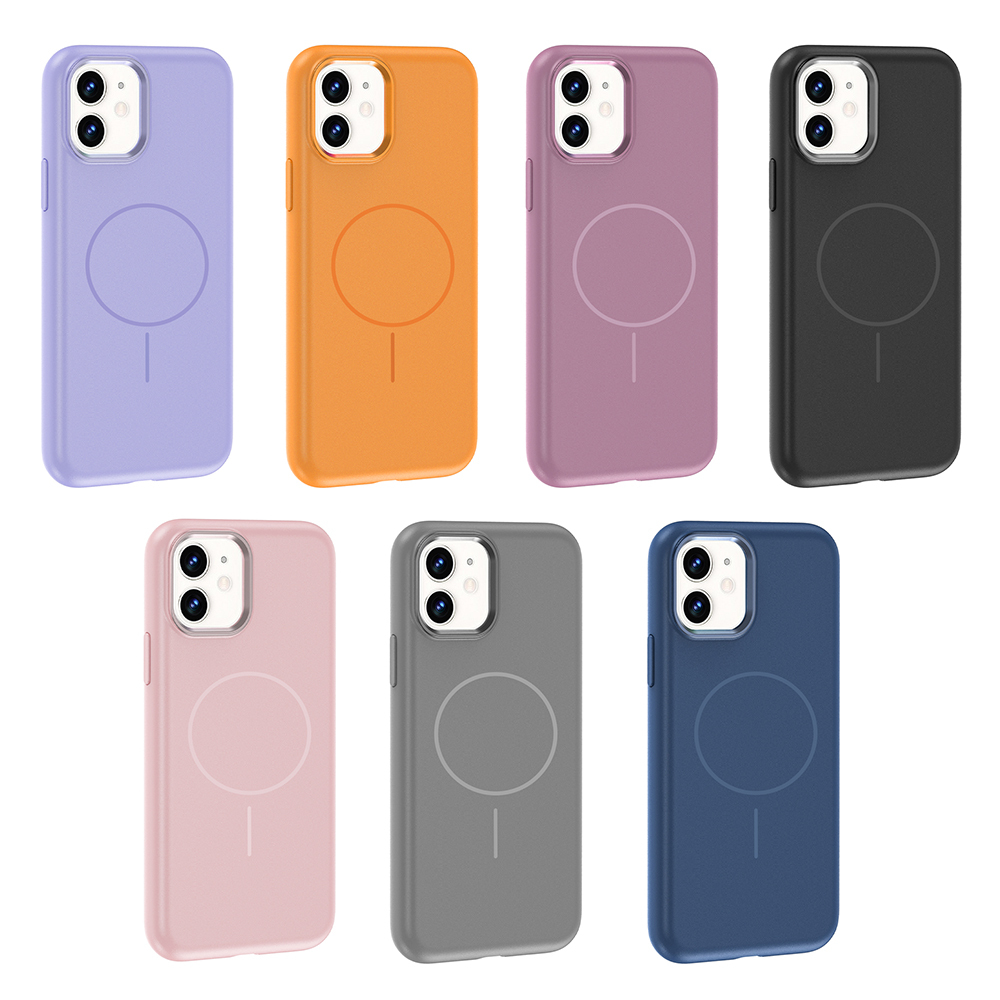 Apple iPhone 11 Case with M-Safe Charging Feature, Metal Camera Frame, Zore Edi Silicone Cover - 23