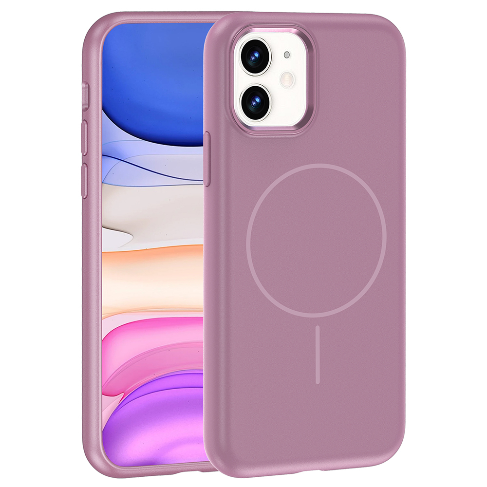 Apple iPhone 11 Case with M-Safe Charging Feature, Metal Camera Frame, Zore Edi Silicone Cover - 1