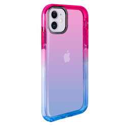 Apple iPhone 11 Case Zore Colorful Punto Cover Pembe-Mavi