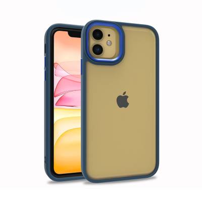 Apple iPhone 11 Case Zore Flora Cover Blue