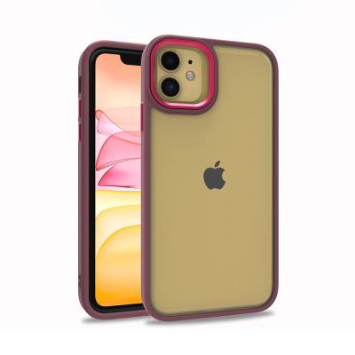 Apple iPhone 11 Case Zore Flora Cover Red