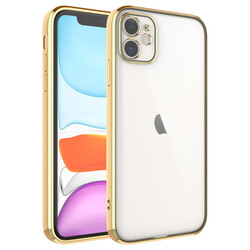 Apple iPhone 11 Case Zore Glitter Full Color Silicon Cover Gold