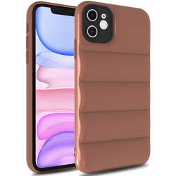 Apple iPhone 11 Case Zore Kasis Cover Brown