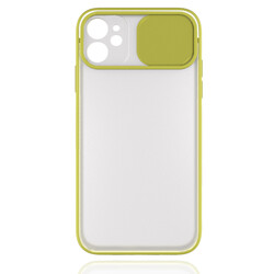 Apple iPhone 11 Case Zore Lensi Cover Yellow