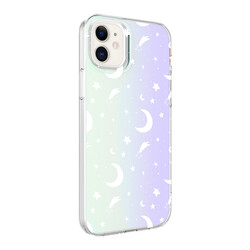 Apple iPhone 11 Case Zore M-Blue Patterned Cover Moon No4