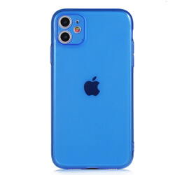 Apple iPhone 11 Case Zore Mun Silicon Navy blue