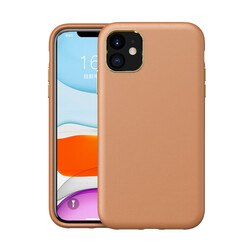Apple iPhone 11 Case Zore Natura Cover Brown