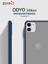 Apple iPhone 11 Case Zore Odyo Silicon Navy blue